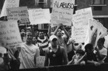 Apoyo de la gente a los trabajadores.